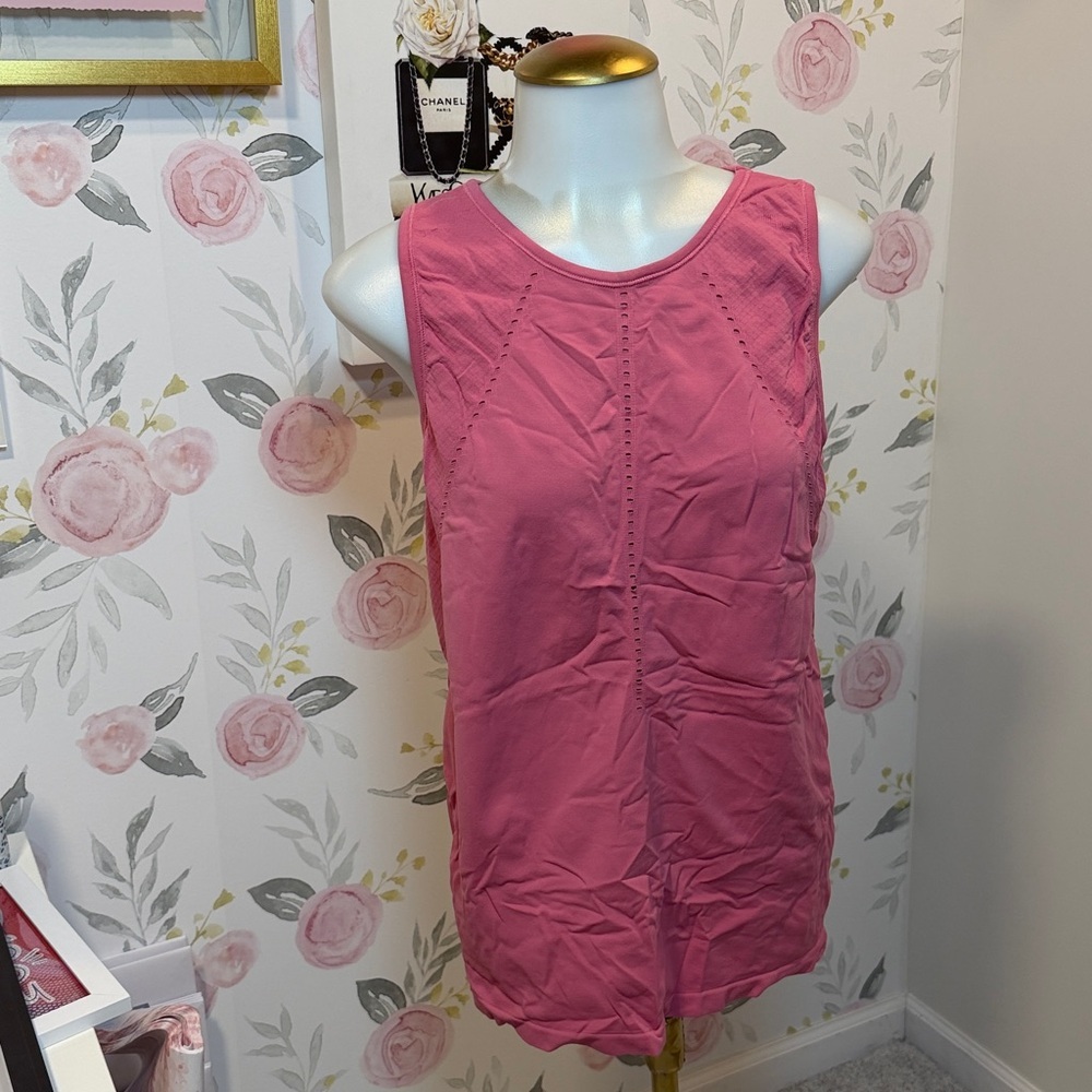 Athleta Pink with Open Tie in Back Tank Top